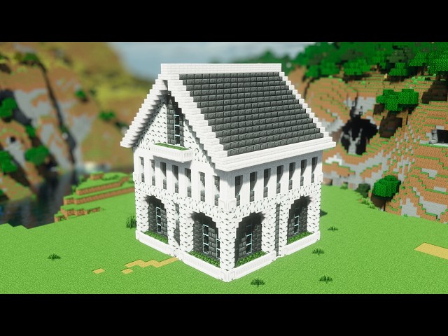 How to Build a Birch and Deepslate House | Minecraft Tutorial