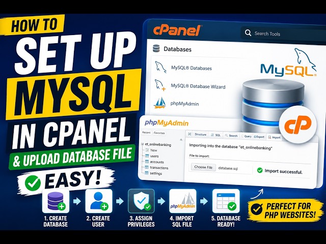 How to Easily Set Up a MySQL Database in cPanel & Upload a Database File