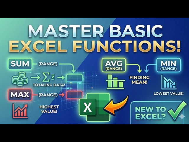 Learn Excel Basics step-by-step in this beginner-friendly tutorial!  #excel #dataanalytics 
