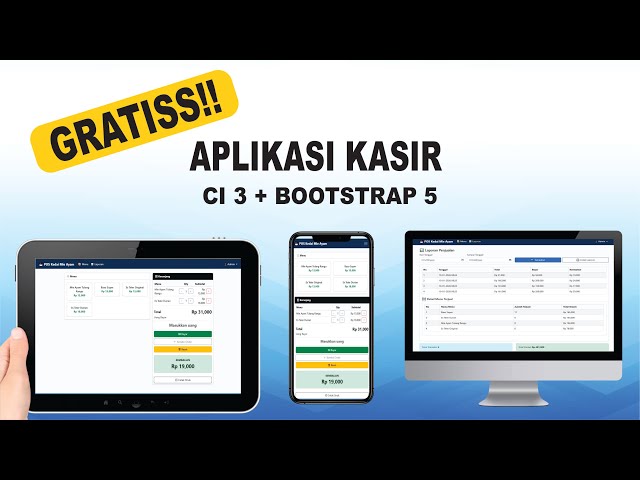 GRATISS!! Aplikasi Kasir dengan Codeigniter 3 dan Bootstrap 5