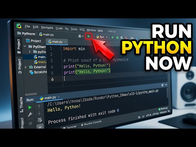 How To RUN Python Program On PyCharm (EASY) 2026