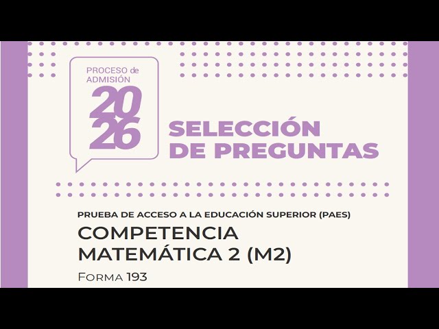 PAES M2 REVIEW - 2026 ADMISSION - REGULAR