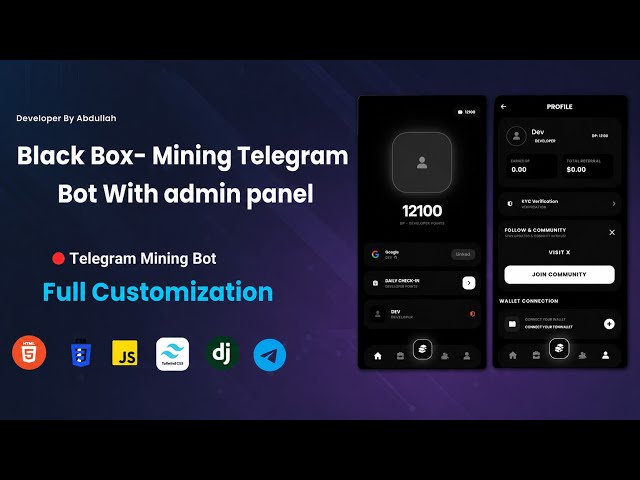 Black Box telegram Mini App Bot full source code with admin panel