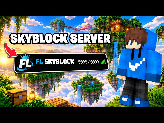 THE BEST MINECRAFT SKYBLOCK SERVER 😊