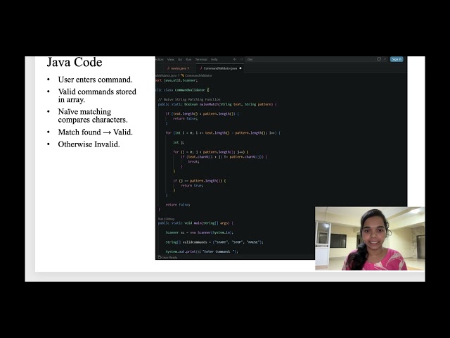 Command Syntax Validation Using Naive String Match Algorithm 