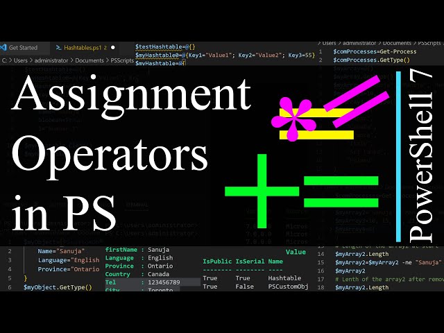 PowerShell 7 Tutorial 13: Assignment Operators - in depth explanation