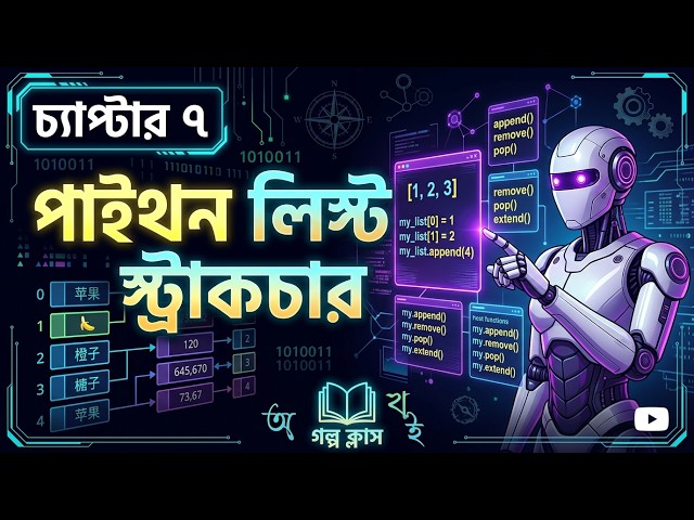Python List Structure : chapter 7 Indexing & Methods Python Tutorials in Bangla