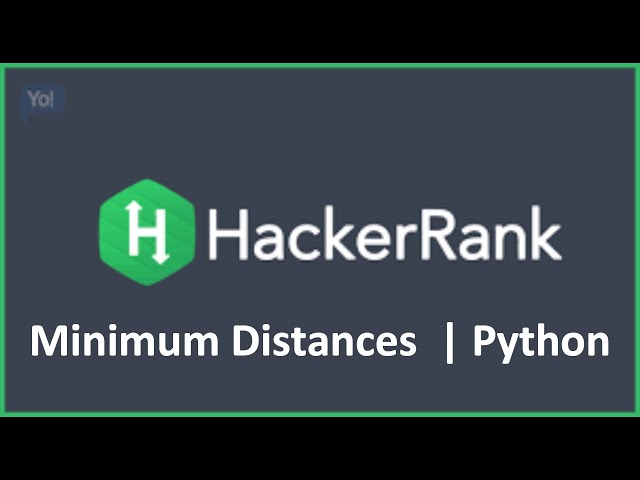 Minimum Distances | HackerRank Solution in Python