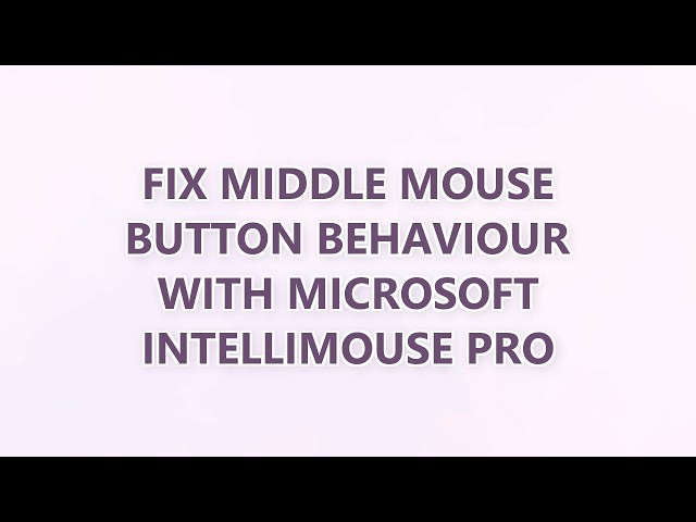 Fix middle mouse button behaviour with Microsoft Intellimouse Pro