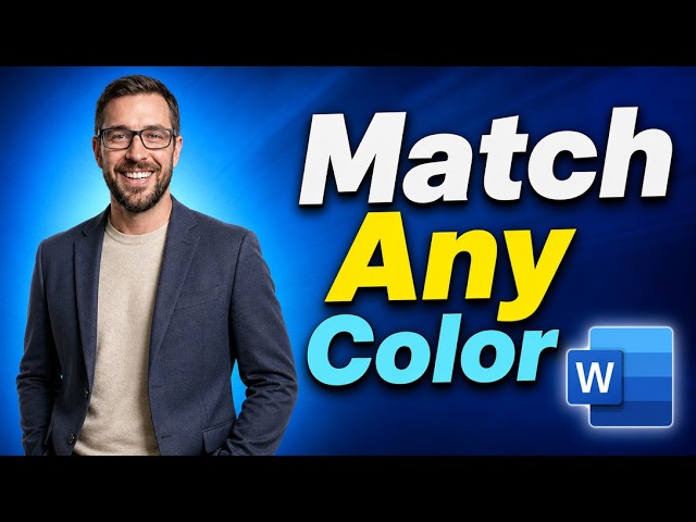 How To Match Any Colour In Word Microsoft Word Tutorials [2026 Guide]