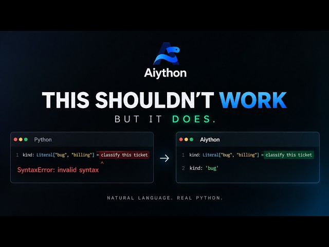 I Put Natural Language Directly Inside Python | Aiython