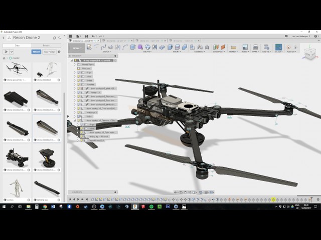 In depth Fusion 360 Tutorial, Drone design, Trailer
