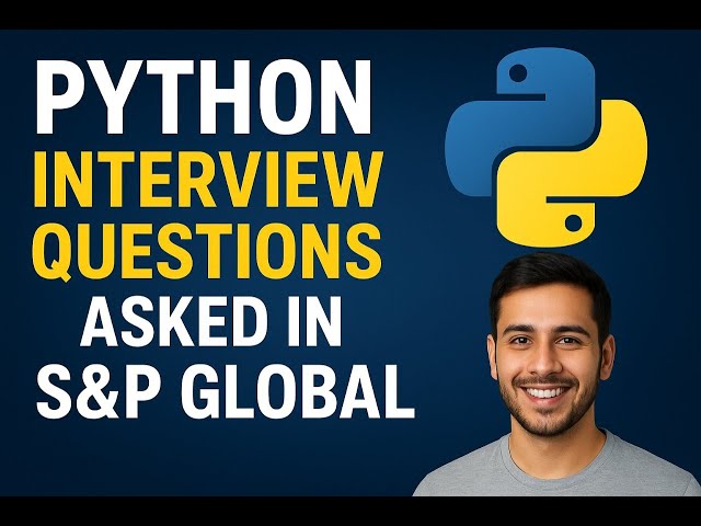 Python Interview Question Asked in S&P Global | Python Coding Solution