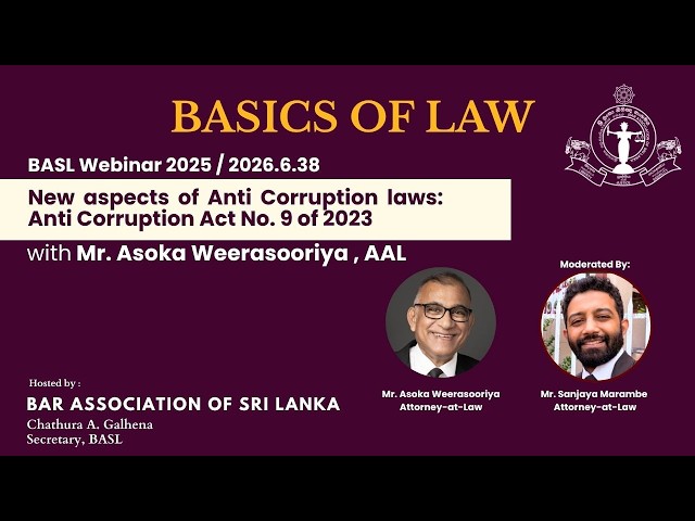 New aspects of Anti Corruption Laws: Anti Corruption Act No. 9 of 2023