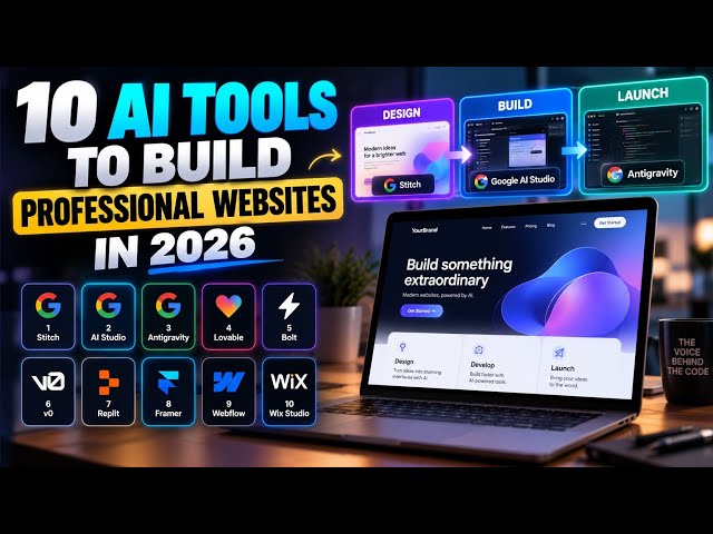 10 AI Tools to Build Professional Websites in 2026 🚀