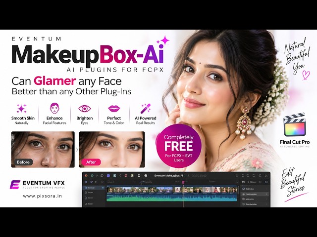 MakeupBox-Ai for FCPX | AI Beauty Plugin for Wedding Videos | FREE for EventumVFX Users