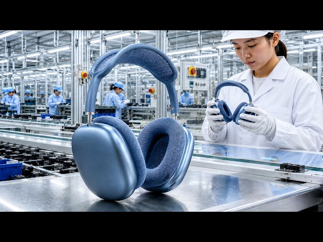 Inside the Factory: How AirPods Max 2 Headphones Are Made | AI Simulation