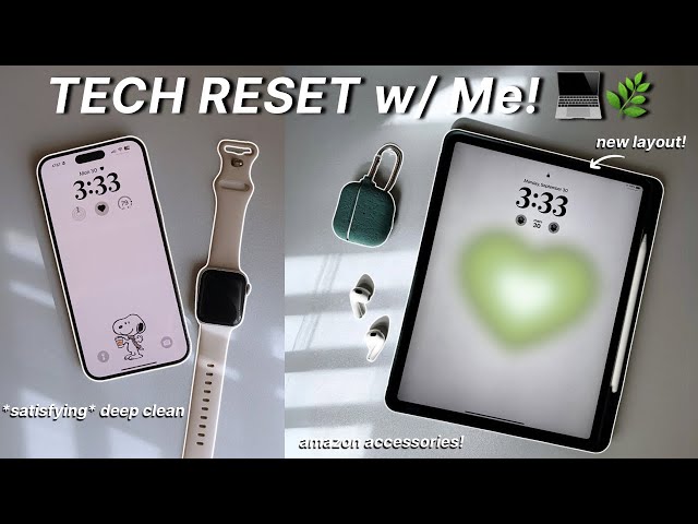 fall tech reset w/ me💻🍂 iphone & ipad customization, *satisfying* deep clean, amazon accessories!