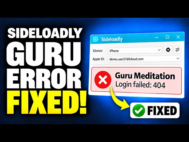 *NEW* FIX Guru Meditation Error in Sideloadly (100% Working)