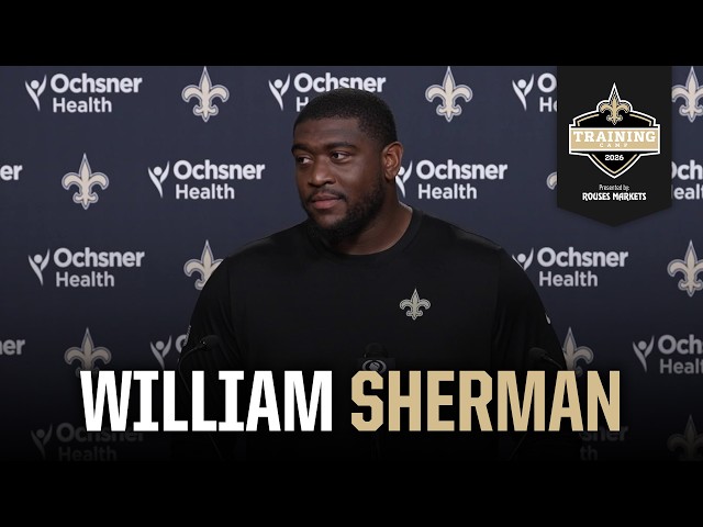 William Sherman on positional versatility, rushing attack | Saints Training Camp 2026
