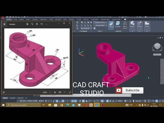 AutoCAD 3D Modeling Tutorial for Beginners | Easy Mechanical Bracket Design Step by Step