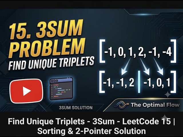 3Sum | LeetCode 15 | Sorting & Two-Pointer Solution (Brute Force to Optimal)