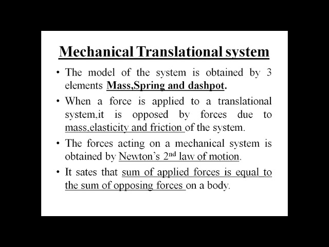 Mechanical translational system-transfer function deriving method