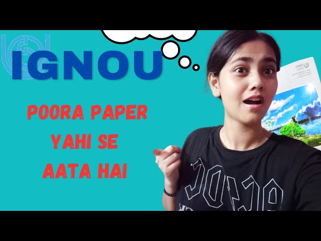 IGNOU ke Paper mai Questions yahi se aate hai 🔥💯 // Full Strategy // #2023 #ignouexam