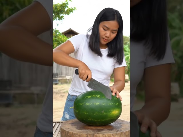 #asmr #asmrvideo #watermelon #fruit #countrygirl #nature #ruralvlog #villagelife #countrybeauty