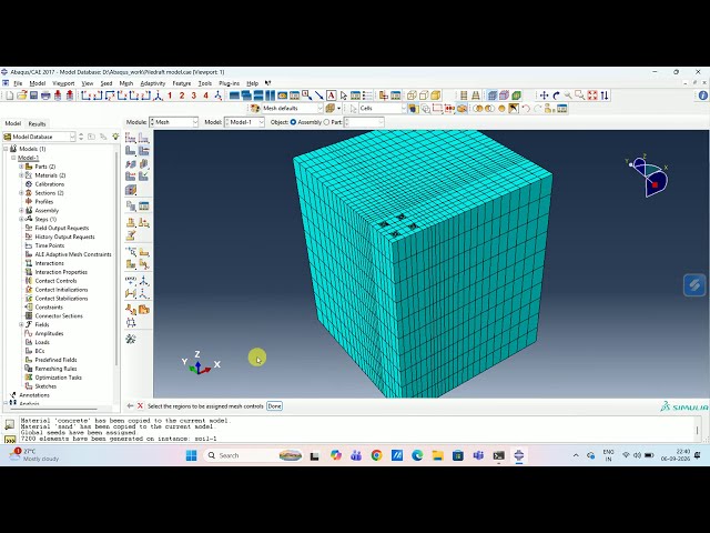 Piled raft foundation modelling tutorial with abaqus 3D|Abaqus tutorials |Piled raft modeling Part-2