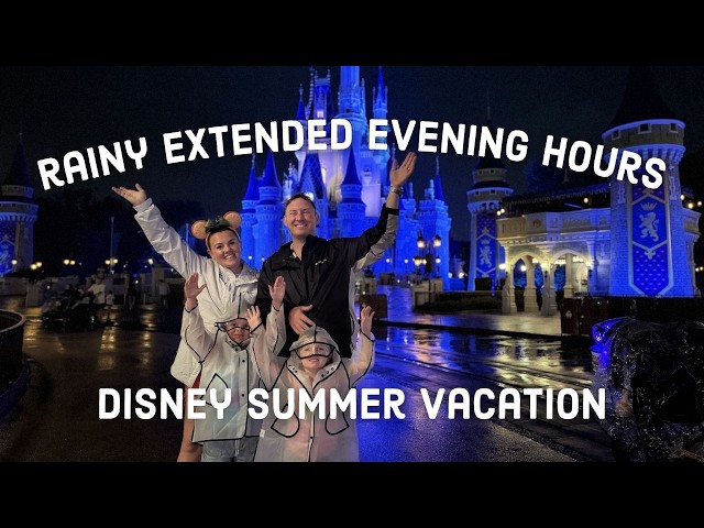 Extended Evening Hour Challenge at Disney World | Our Rainy + Dark Night