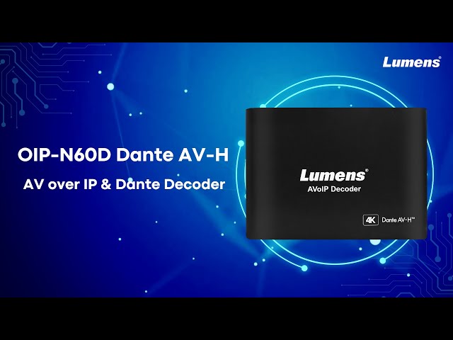 OIP-N60D Dante AV-H AV over IP 4K Decoder | Lumens ProAV