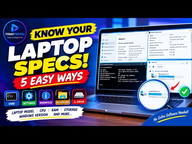 How to Check Your Laptop Specifications & System Information | 5 Easy Ways