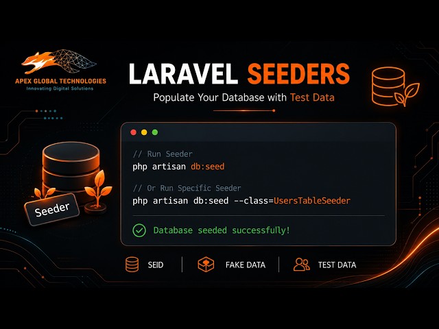 Laravel Episode 13 : Laravel Database Seeders – Populate Your Database with Sample or Test Data