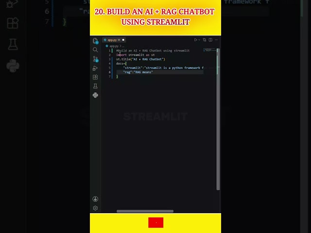 🤖📚 Build an AI + RAG Chatbot Using Streamlit #RAG #Streamlit #AIChatbot #GenerativeAI #Python #LLM