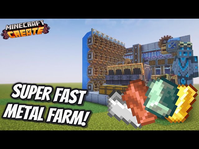 How To Make An Automatic Metal Farm In Minecraft! | Create Mod Tutorial
