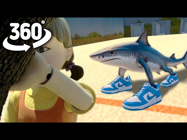 Squid Game2 - TRALALERO TRALALA Plays Red Light, Green Light | 360° VR