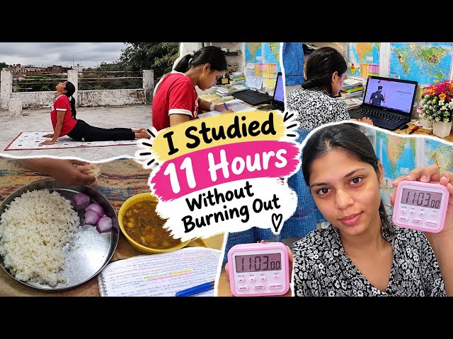 📚 11 HOURS OF PRODUCTIVE STUDY WITHOUT BURNOUT | CGL STUDY VLOG #ssccgl #ssc 