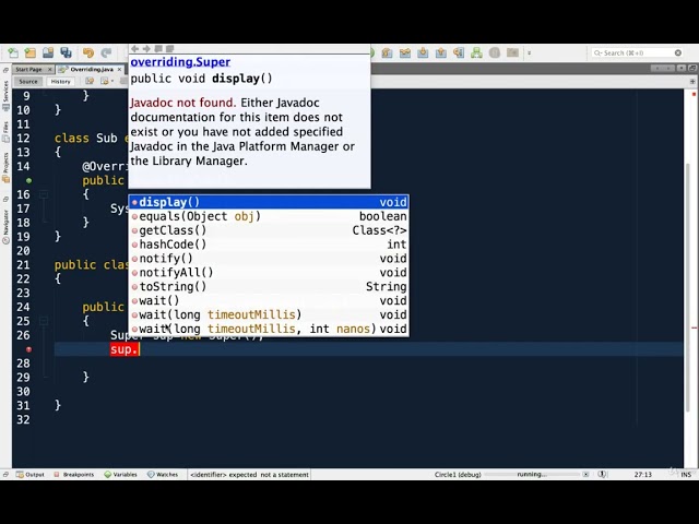12.9 : Practising Method Overriding — [Abdul Bari] Java Course