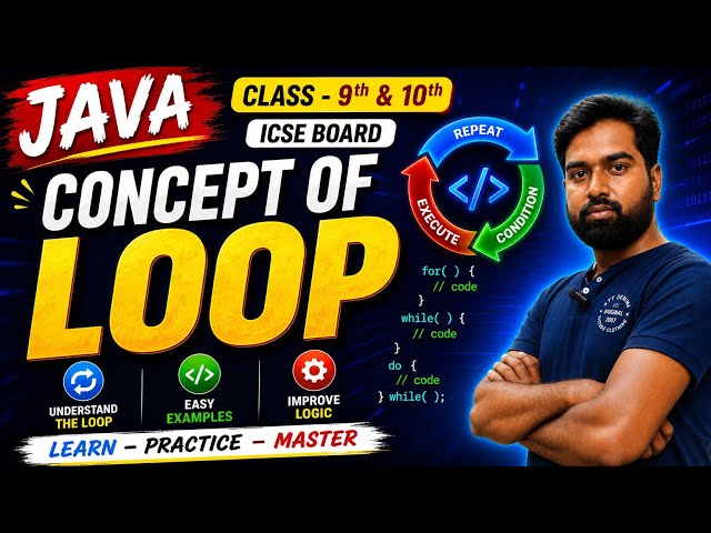 ICSE , Java - Class 9th and 10th , Loop. 