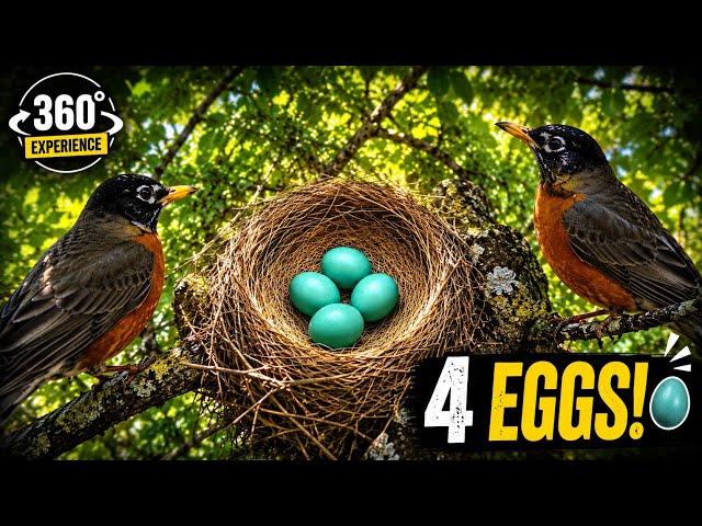 🐦 Robin TV 360° | Inside a Robin’s Nest – Watch Nature Up Close