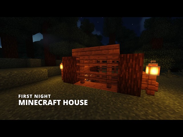 Minecraft first night spruce easy house tutorial