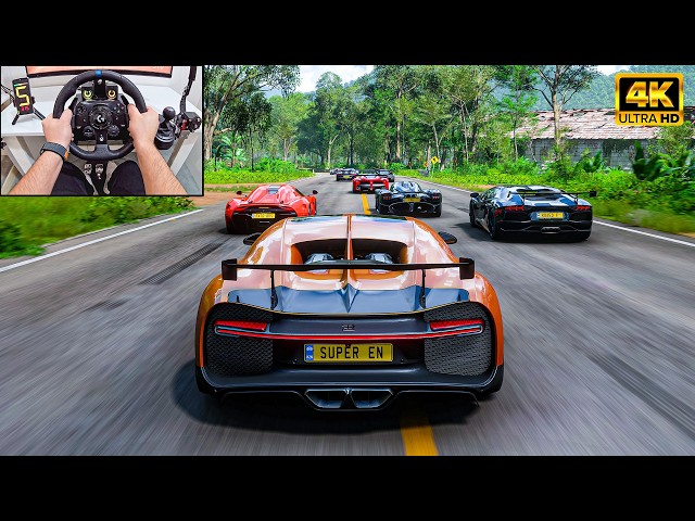 1400HP Bugatti Chiron VS Hypercars - Forza Horizon 5 | Logitech G923 Steering Wheel