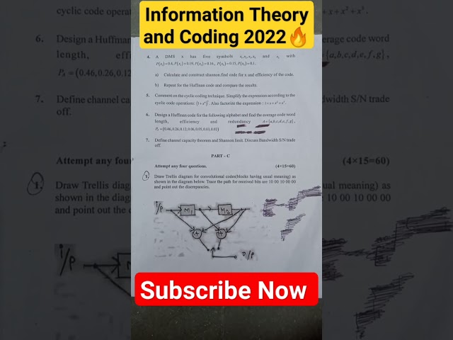 Information Theory and Coding RTU Paper 2022 #viral #shorts #short #shortvideo #rtuwallah