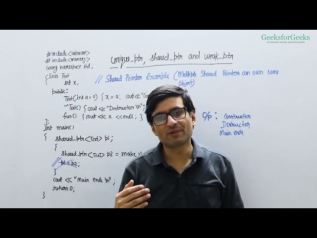 3 unique ptr, shared ptr and weak ptr in C++