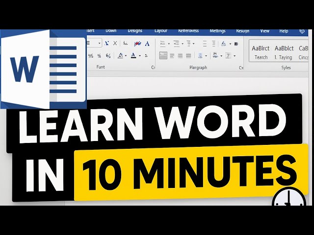 Learn Microsoft Word in 10 Minutes | MS Word Tutorial for Beginners (2025)