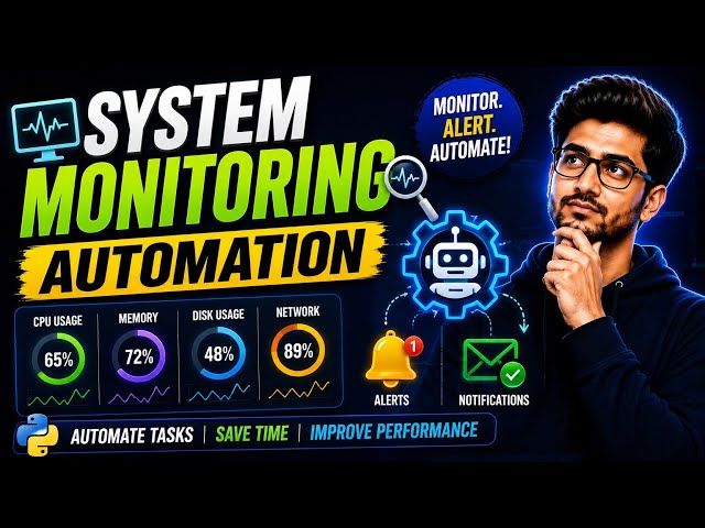 #70 System Monitoring Automation with Python 🚀 | Monitor, Alert & Automate!