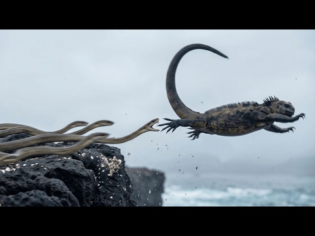 Iguana Pulled Off an Insane Escape From a Pack of Snakes
