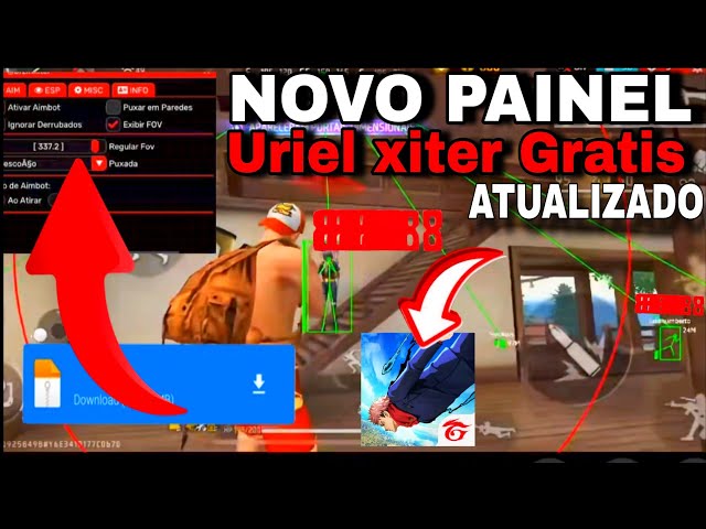 NOVO HACK GRATIS PAINEL URIEL XITER AIMBOT FREE FIRE 😱 MOD MENU AIM ATUALIZADO 100% HS Link direto