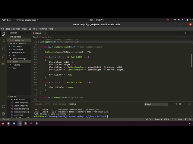 Ray Lib C project particles